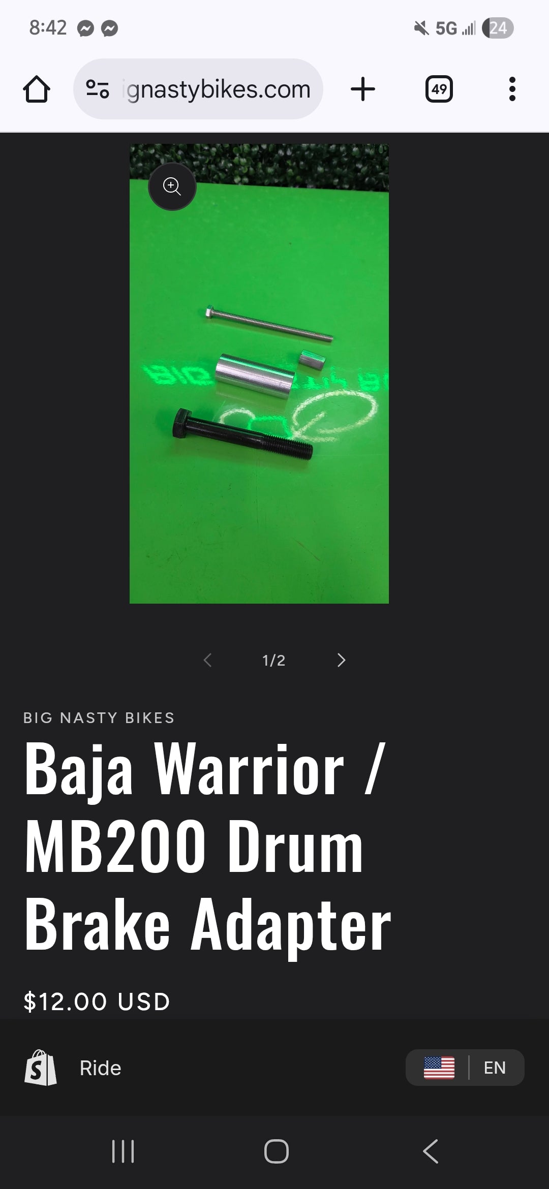 Baja Warrior / MB200 BOLT ON Stretch/Drop Tabs
