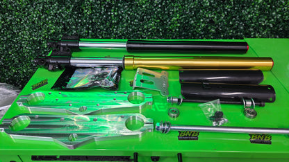 Massimo MB200 / Baja Warrior / Coleman CT200uex BT200X Inverted Front Suspension Kit Billet CNC Triples