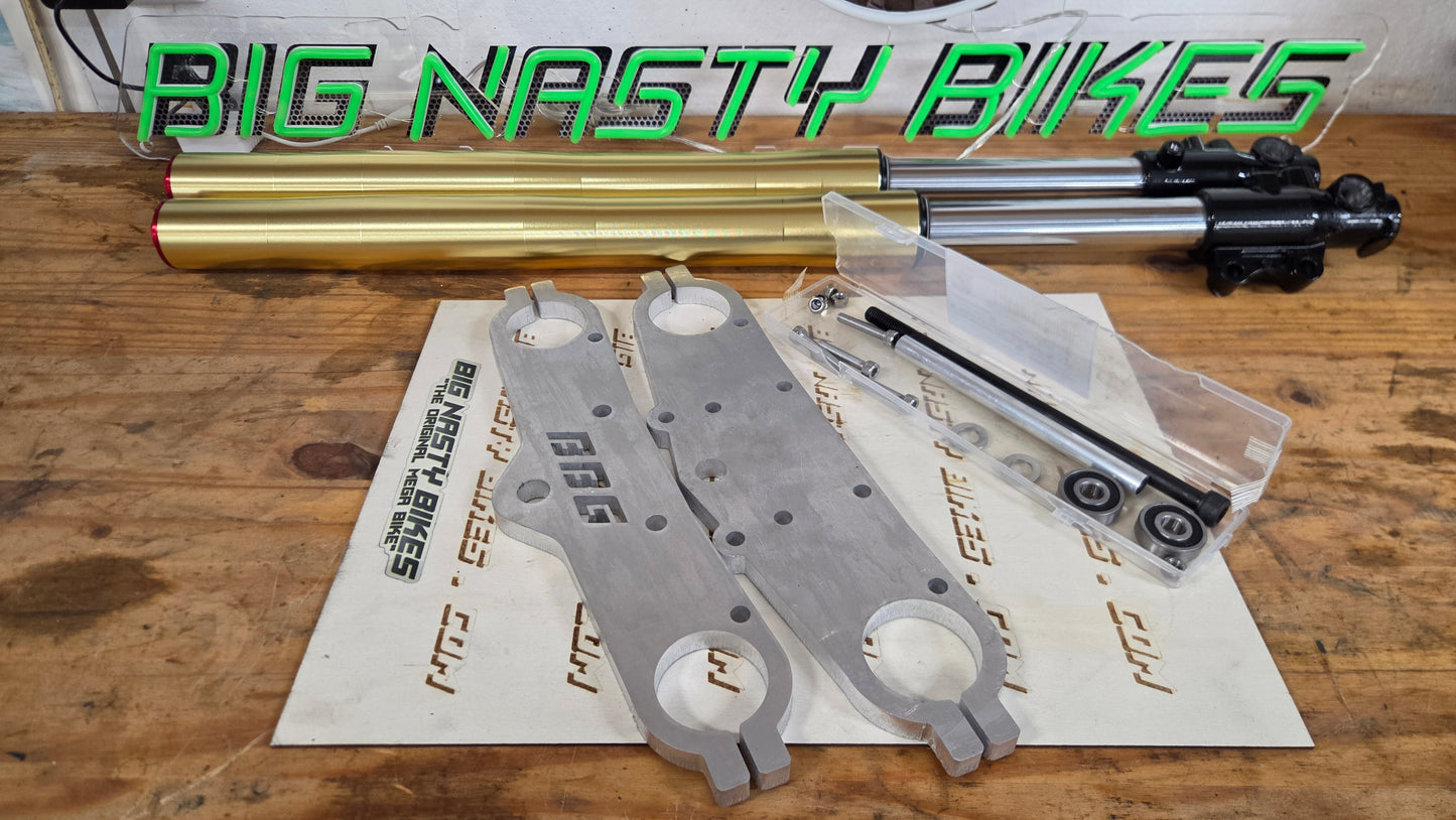 Big Tire Minibike Ultimate Front End Kit Mb200 Coleman Baja Massimo Axis Etc