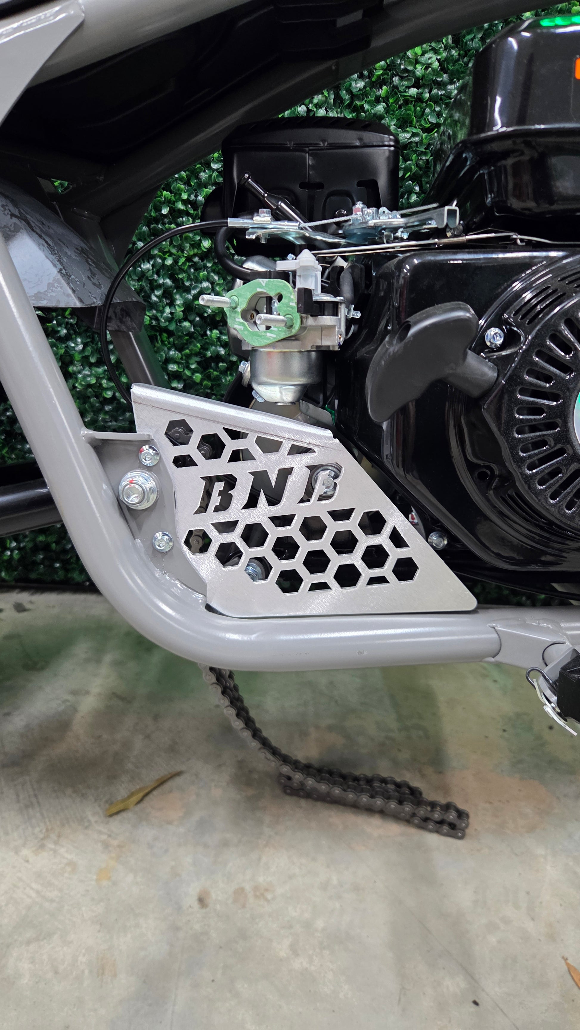 coleman mini bike chain guard Coleman B200RSV Aluminum Chain Guard – Big Nasty Bikes