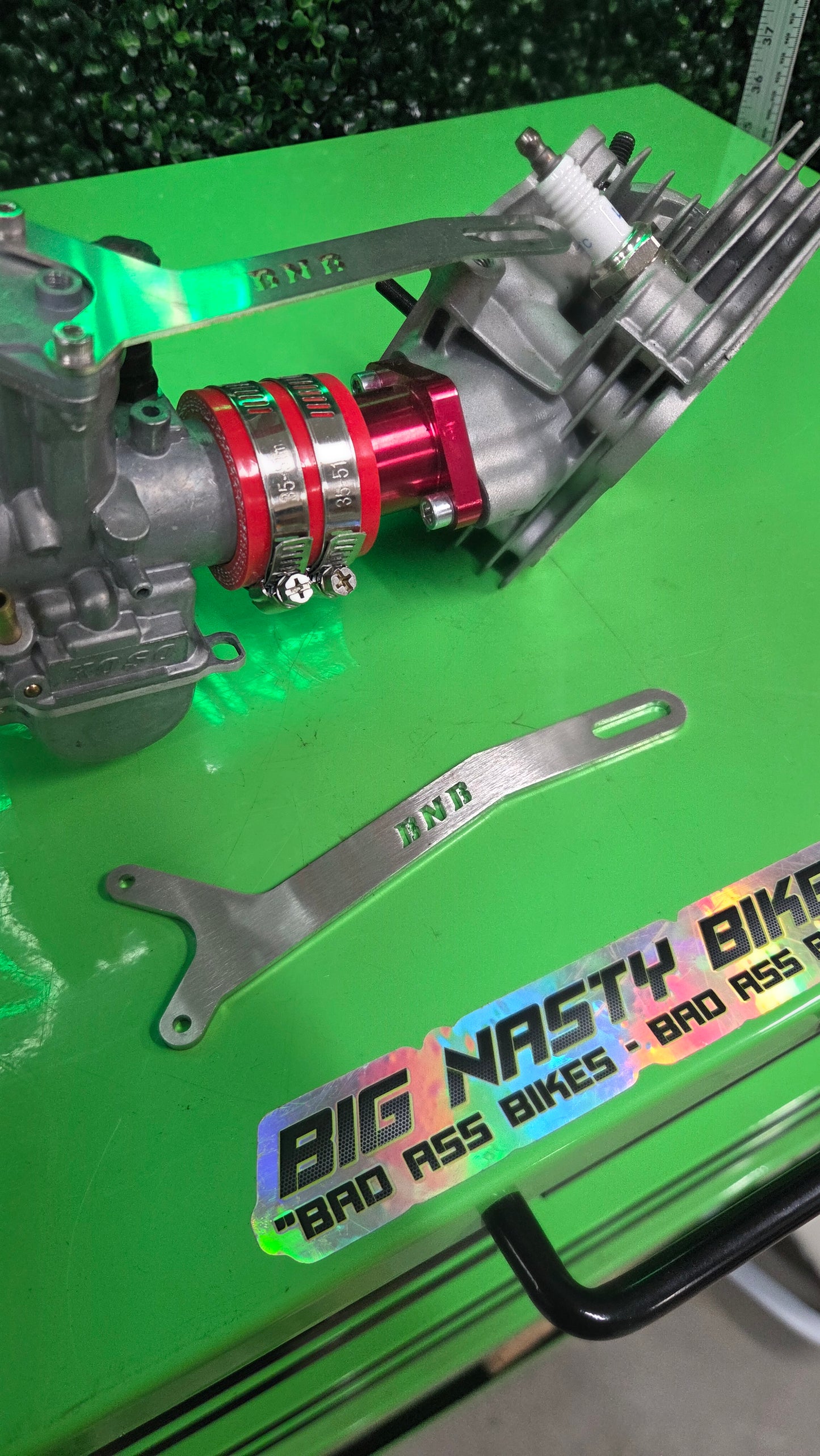 Extended PWK TMX Oko Koso Style Carb Brace Small Block 212 224 236 Predator Tillotson Ducar