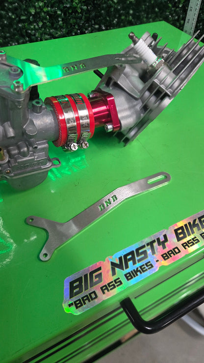 Extended PWK TMX Oko Koso Style Carb Brace Small Block 212 224 236 Predator Tillotson Ducar