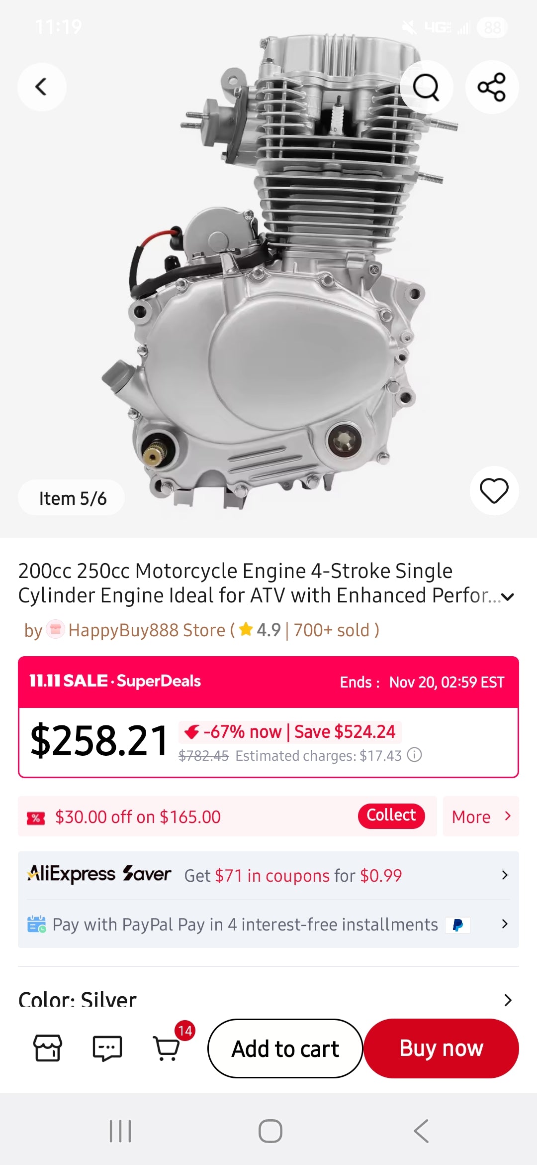 CG250 Style 150cc 200cc 250cc 300cc Swap Mount Kit