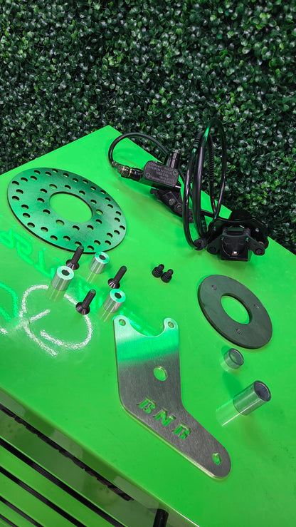 8" Wheel Drum Brake Conversion Kit - Baja Warrior MB200, Coleman CT200, CT200U-EX, BT200x, Hisun M200, Axis M200t