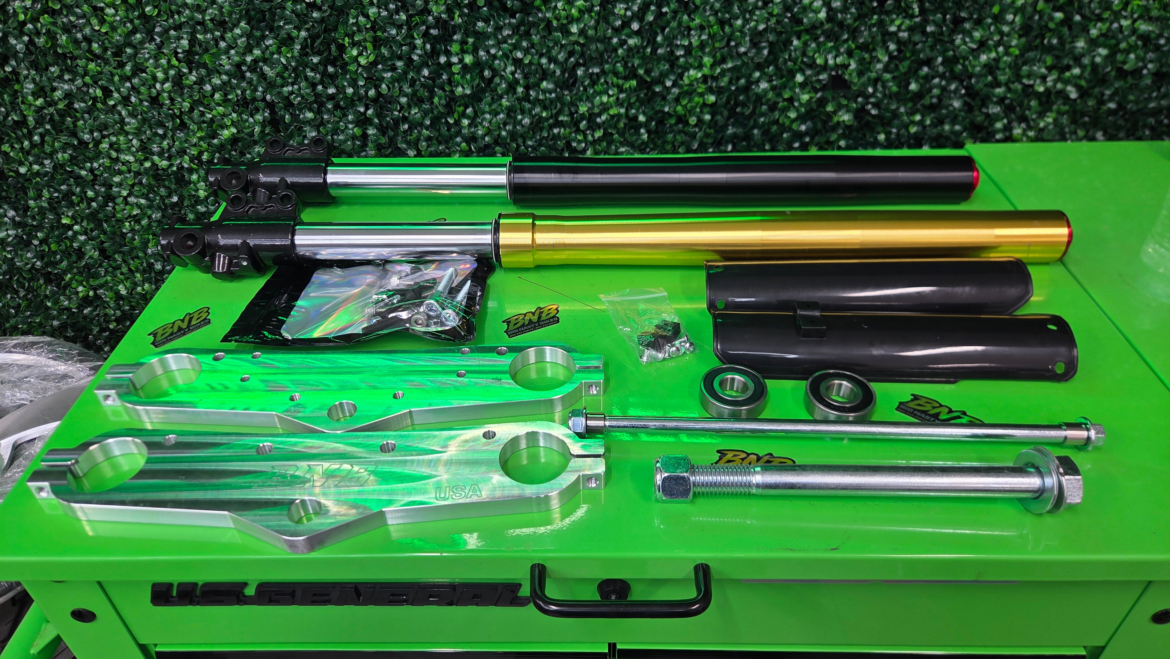 Coleman B200 RSV Inverted Front Suspension Kit Billet CNC Triples